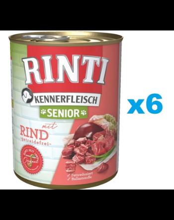 RINTI Kennerfleish Senior Beef 6x400 g cu vita pentru caini mai batrani