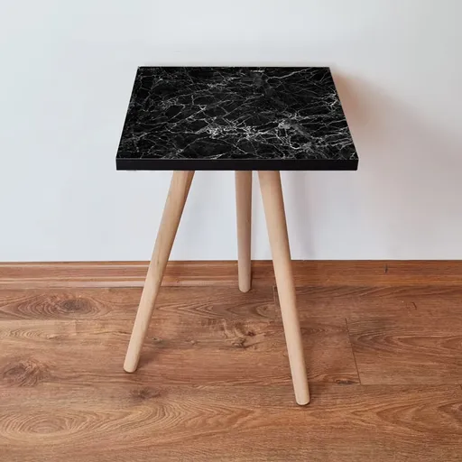 Masuta, Hanah Home, Shp232, 35x42x35 cm, Alb/Negru