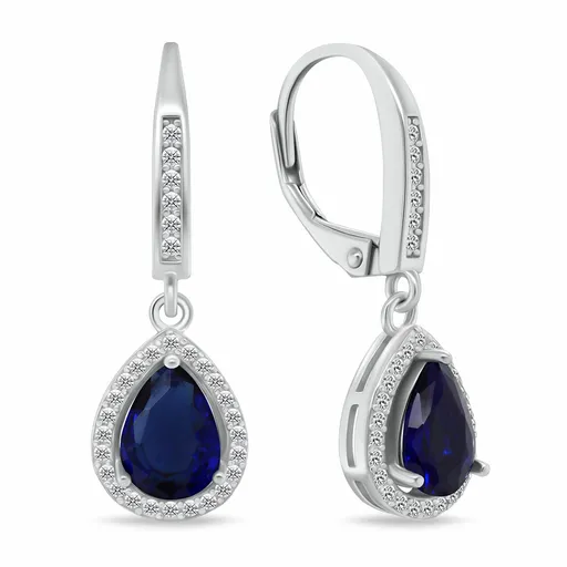 Brilio Silver Cercei strălucitori din argint cu zirconi albaștri EA1192WB
