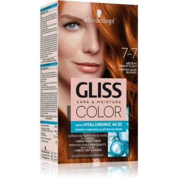 Schwarzkopf Gliss Color Culoare permanenta pentru par culoare 7-7 Copper Dark Blonde 2x60 ml