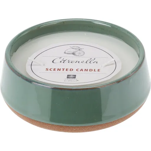 Lumânare repelentă Citronella, verde, 420 g , 12 x 4,5 cm, verde