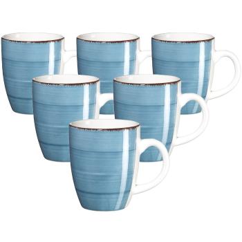 Set căni ceramice Mäser Bel Tempo 380 ml, 6 buc., albastru