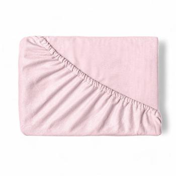 Kvalitex Cearșaf elastic din flanel roz deschis,90 x 200 cm, roz deschis, 90 x 200 cm