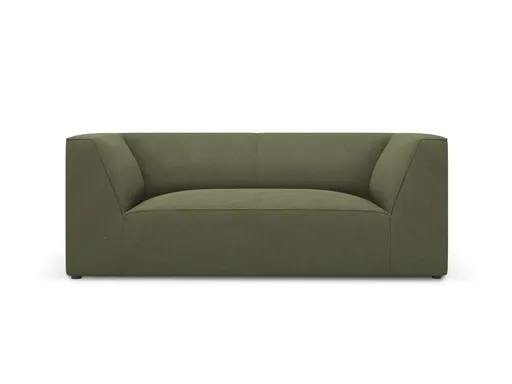 Canapea 2 locuri, Ruby, Micadoni Home, BL, 174x93x69 cm, velur, verde