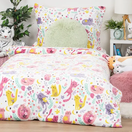 Lenjerie de pat din microflanel 4Home PlayfulPaws, 140 x 200 cm, 70 x 90 cm, 140 x 200 cm, 70 x 90 cm