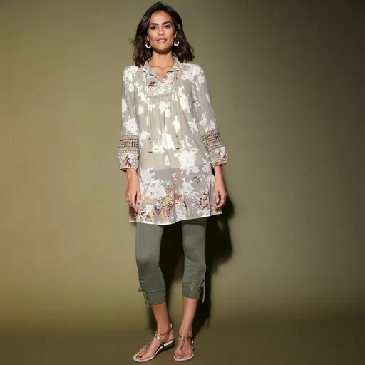 3/4 jambiere cu dantelă