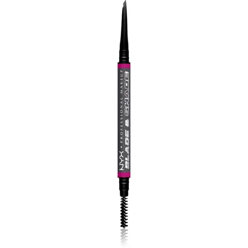 NYX Professional Makeup Blade & Shade creion pentru sprancene cu pensula culoare 11 Grey g