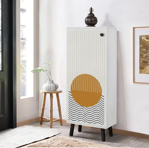 Pantofar, Hanah Home, Vegas, 50x135x38 cm, Alb/Negru