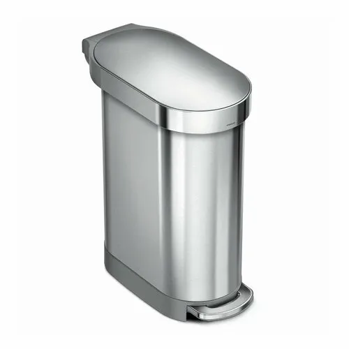 Simplehuman Coș de gunoi cu pedală Slim 45 l, inox, argintiu