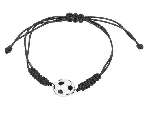 Troli Brățară textilă neagră Minge de fotbal
