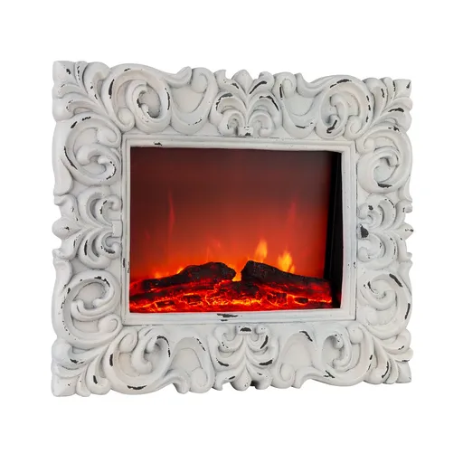 Klarstein Alpbach Snow, șemineu electric, 1800 W, 2 nivele de încălzire, 65 cm, alb