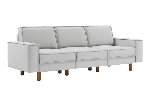 Canapea 3 locuri, Atelier del Sofa, 918CMF1256, Otel, Pietriș / Nuc