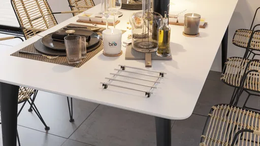 Suport pentru vase fierbinti, Tezgah Koruyucu Metal Krom, 2x20x20 cm, Crom