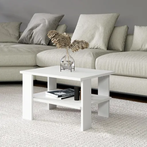 Masuta de cafea, Hanah Home, Duama, 60x37x45 cm, Alb