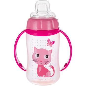 Canpol babies Cute Animals cană pentru antrenament cu mânere 6m+ Cat 320 ml