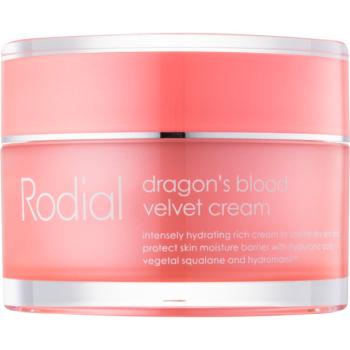 Rodial Dragon's Blood Velvet Cream Crema de față cu acid hialuronic pentru tenul uscat 50 ml