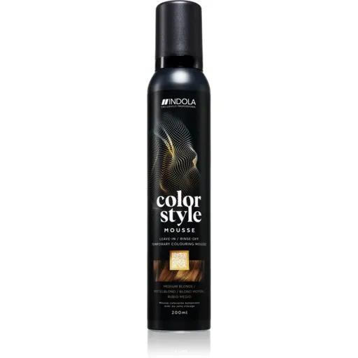 Indola Color Style Mousse spuma tonica pentru păr culoare Medium Blonde 200 ml