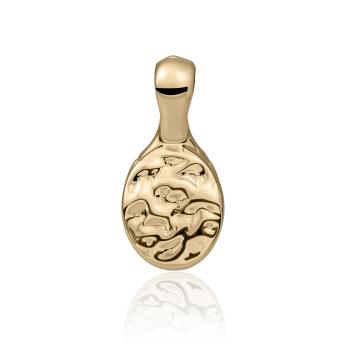 Sparkling Jewels Pandantiv placat cu aur cu design șifonat PENG26