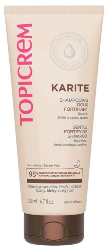 Topicrem Șampon delicat pentru păr ondulat și creț Karite (Gentle Fortifying Shampoo) 200 ml