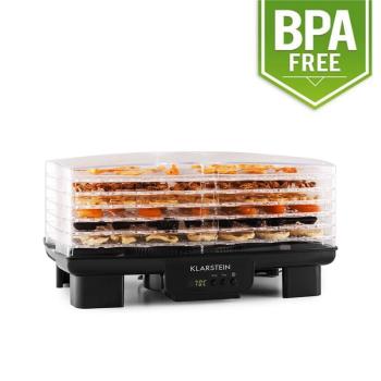 Klarstein Bananarama uscător de fructe 550W negru uscător dehydrator 6 etaje