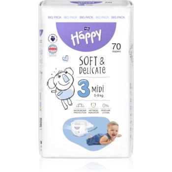 BELLA Baby Happy Soft&Delicate Size 3 MIdi scutece de unică folosință 5-9 kg 70 buc