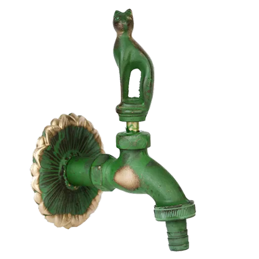 Robinet decorativ 1/2", dublu serviciu din alama si finisaj Puma, culoare verde antic