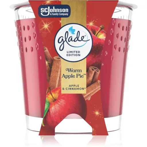 GLADE Warm Apple Pie lumânare parfumată 112 g