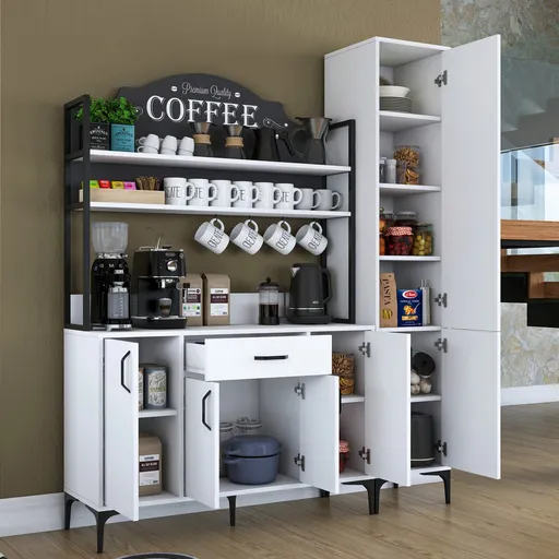 Dulap multifunctional, Hanah Home, JE149, 160x198.6x40 cm, Alb