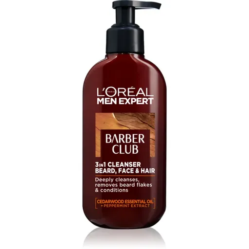 L’Oréal Paris Men Expert Barber Club gel de curățat pentru față, barbă și păr 200 ml