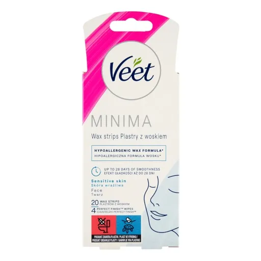 Veet Benzi de ceară hipoalergenice pentru față Minima 20 buc
