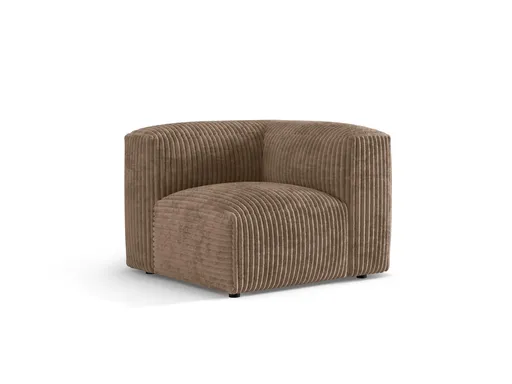 Modul pentru canapea, 1 loc, Martina-212, Micadoni Home, 100x100x75 cm, velur, maro ghinda