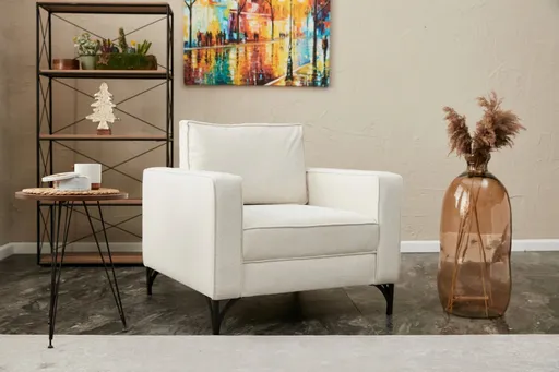 Fotoliu, Atelier del Sofa, 825BLC2788, Crem/Negru