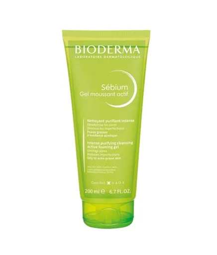 Bioderma Gel de curățare pentru ten acneic și gras Sebium (Active Gel) 200 ml