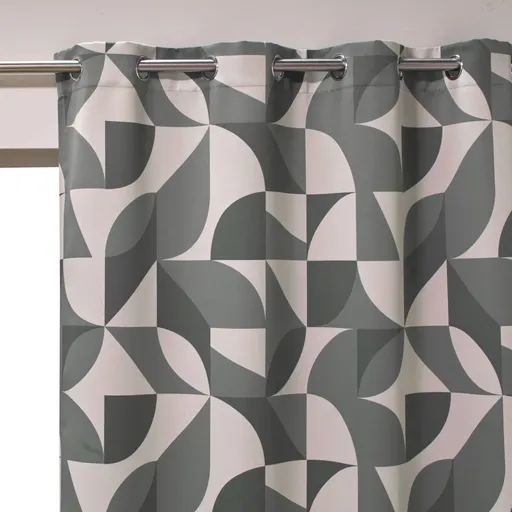 Perdea opacă cu imprimeu grafic