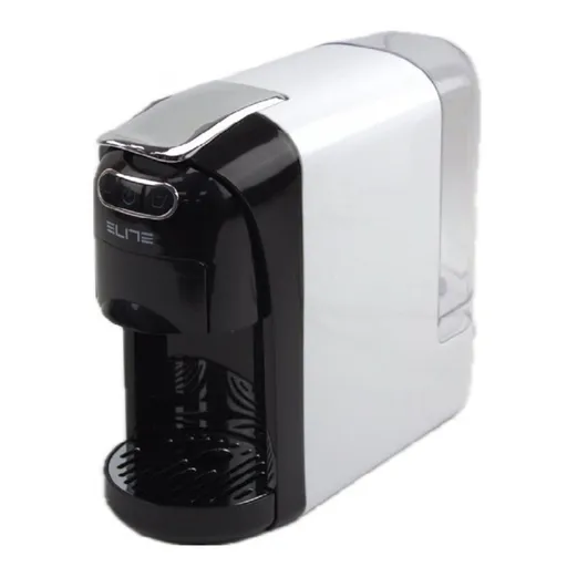 Espressor pentru cafea macinata si capsule 3in1 Elite CCM-1277, 1400W, 0,7 l, 3 adaptoare, 20 bar, Alb/Negru