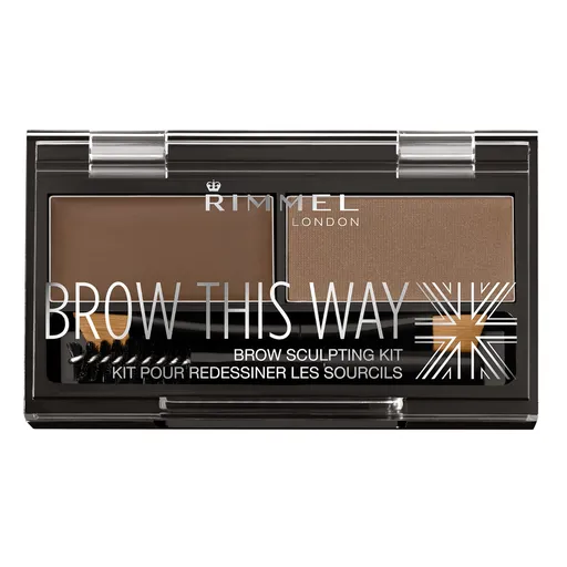 Rimmel Paletă pentru sprâncene perfecte Brow This Way (Powder Kit) 2,4 g 003 Dark Brown