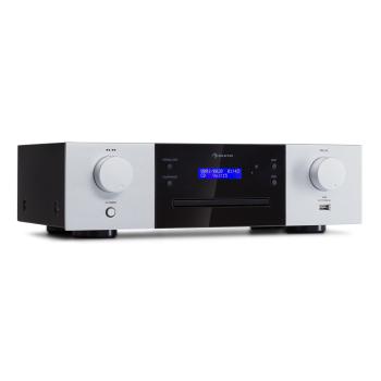 Auna CD-1000 DG, CD Player, USB, MP3, telecomandă, afișaj LED, aluminiu