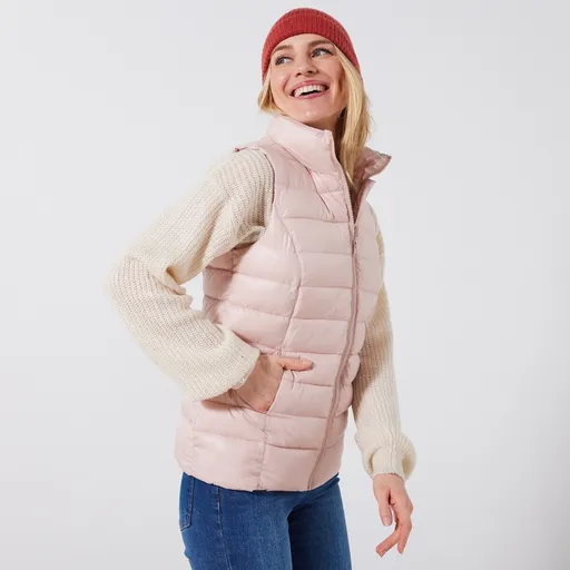 Vesta matlasată impermeabilă cu fermoar