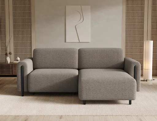 Coltar extensibil dreapta 3 locuri ELTAP, RT-BL-20ROY, Acossta, 244x154x95 cm, lemn/poliester, maro/negru