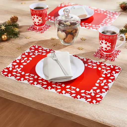 6Naproane+6supor pahare Fulgi de zăpadă