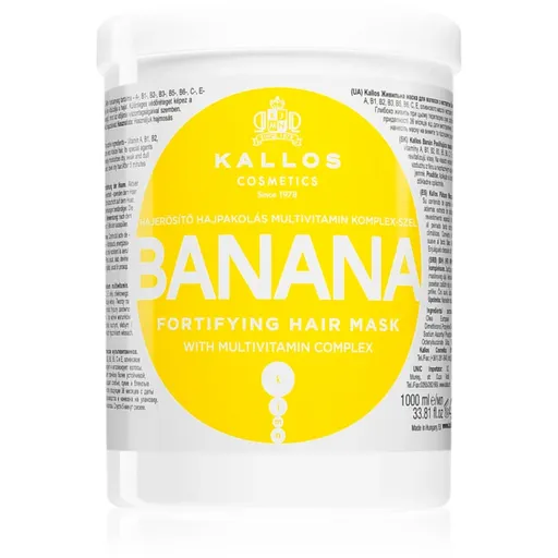Kallos KJMN Professional Banana mască fortifiantă cu complex de multivitamine 1000 ml