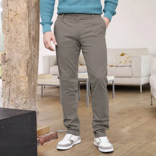Pantaloni chino cu talie elastică pe laterale
