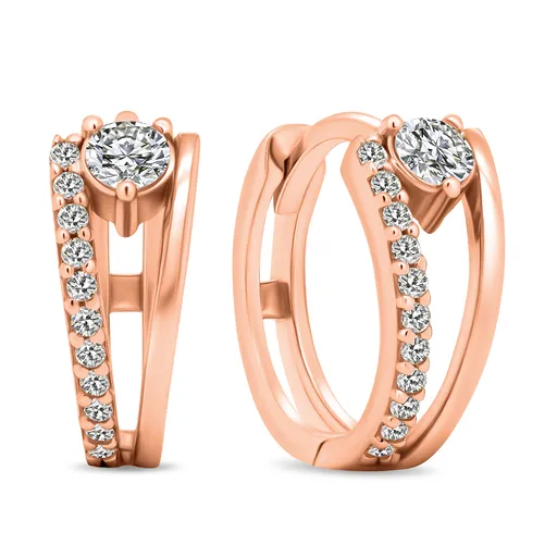 Brilio Silver Cercei orbitori inele din bronz cu zirconi EA503R