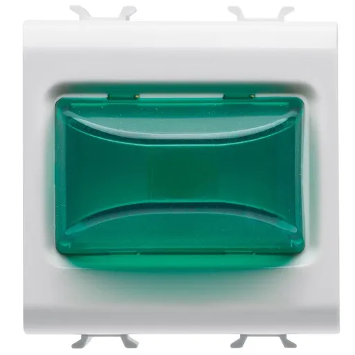 Lampa semnalizare reliefata verde 2 module 12V ac/dc / 230V ac Gewiss Chorus GW10632