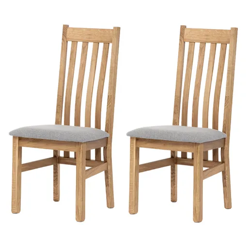 Set de scaune de sufragerie C-2100 SIL2, stejar, 2buc., gri