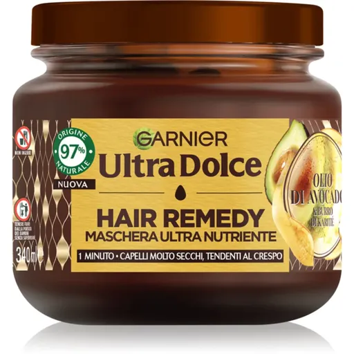 Garnier Ultra Doux Avocado Oil and Shea Butter masca hranitoare pentru par uscat 340 ml