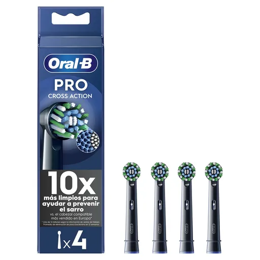 Oral B Capete de perie de schimb Cross Action Black EB50 4 buc