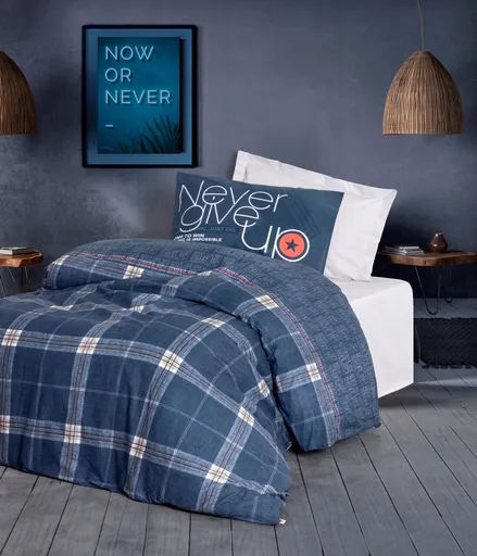 Lenjerie de pat pentru o persoana Young, L'essentiel Maison, Given, Gri