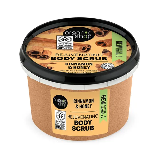 Organic Shop Peeling de întinerire pentru corp Scorțișoară și miere (Rejuvenating Body Scrub) 250 ml