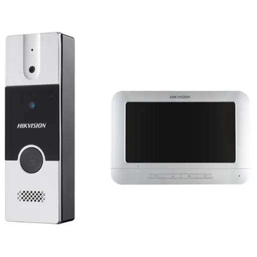 Kit videointerfon Hikvision DS-KIS202T, montaj pe 4 fire